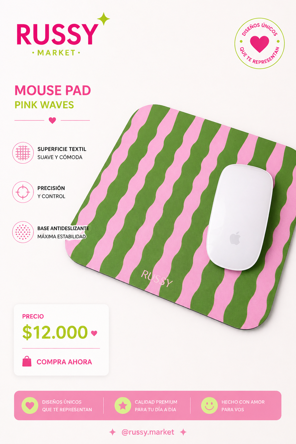 MOUSEPAD ROSA MATCHA