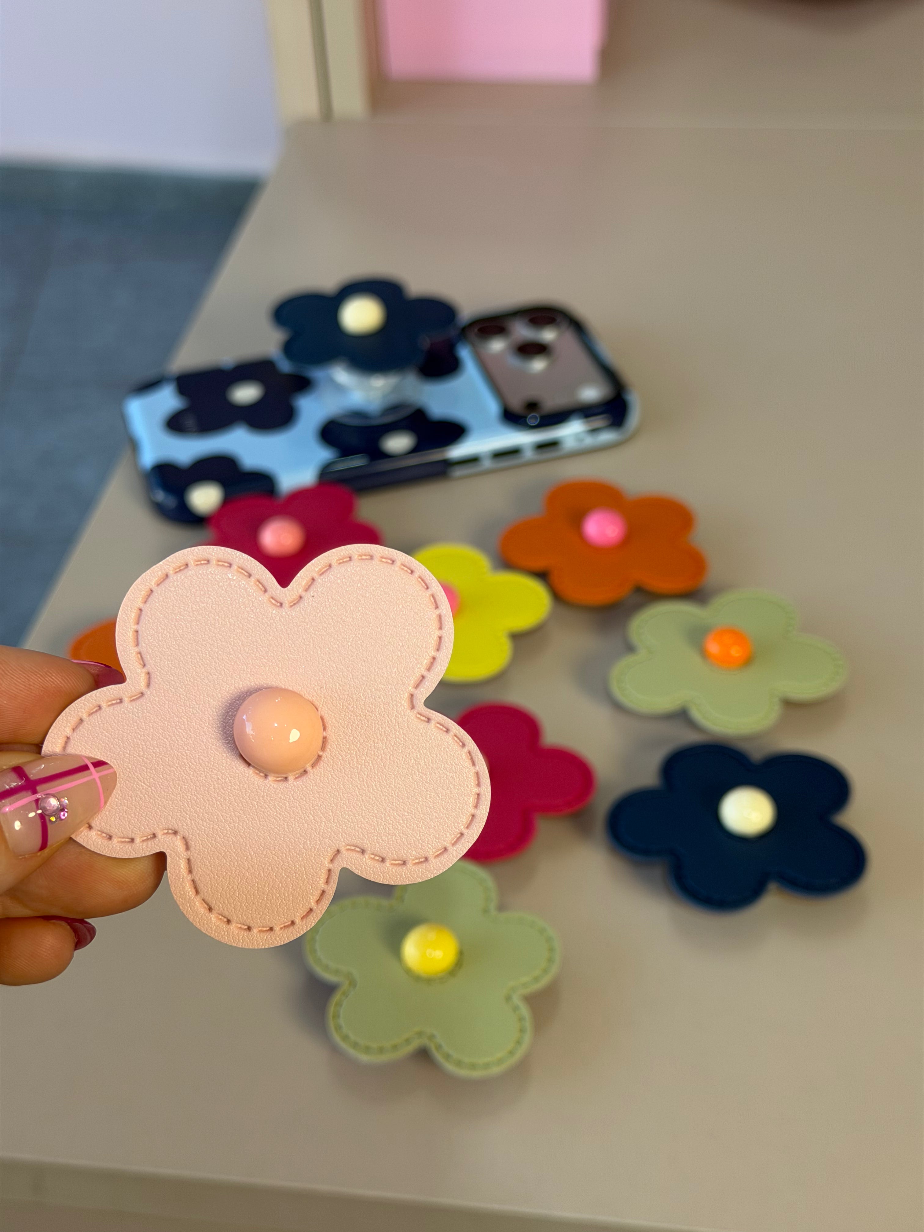 Pop Socket FLOR ECOCUERO