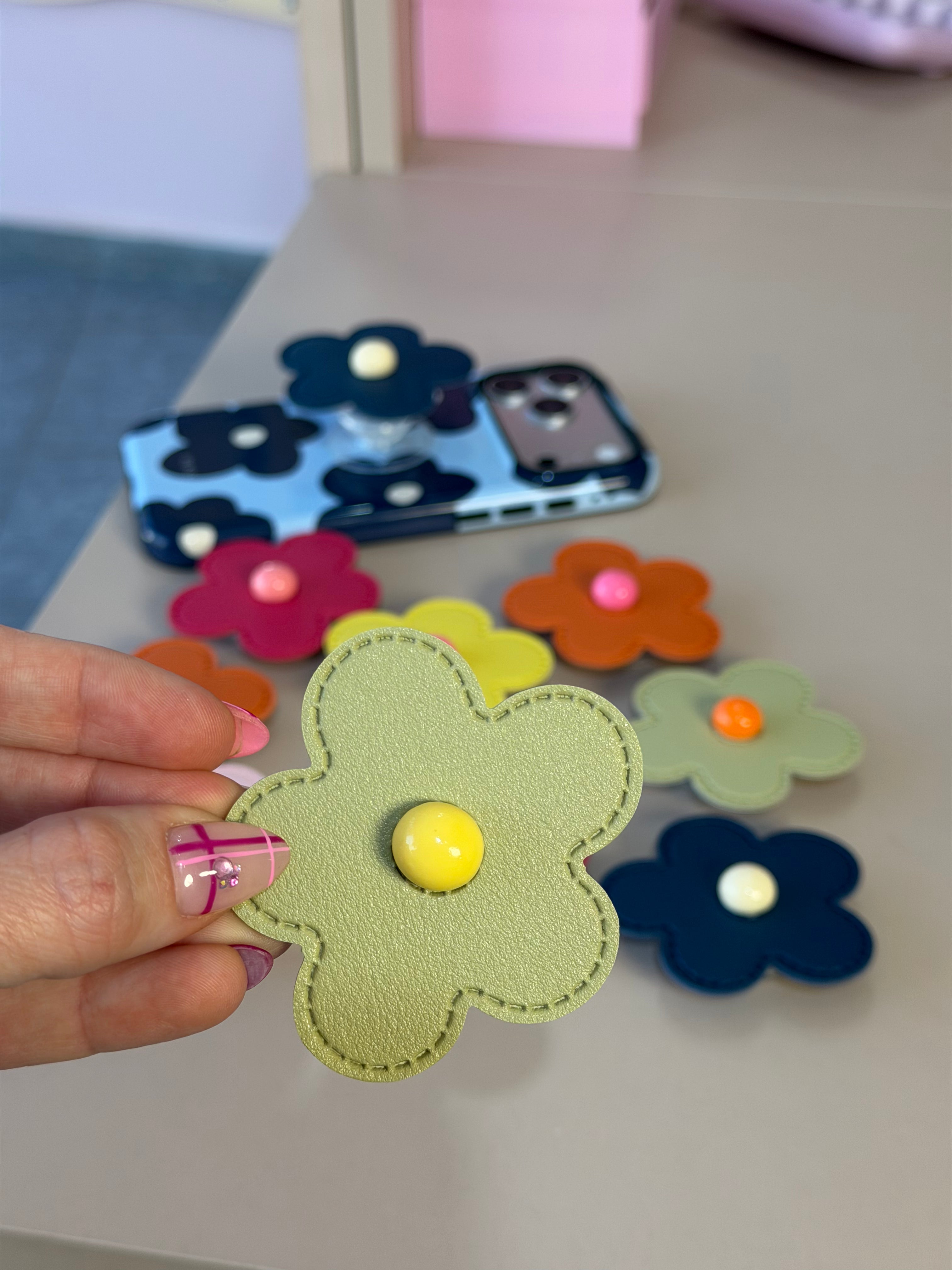 Pop Socket FLOR ECOCUERO