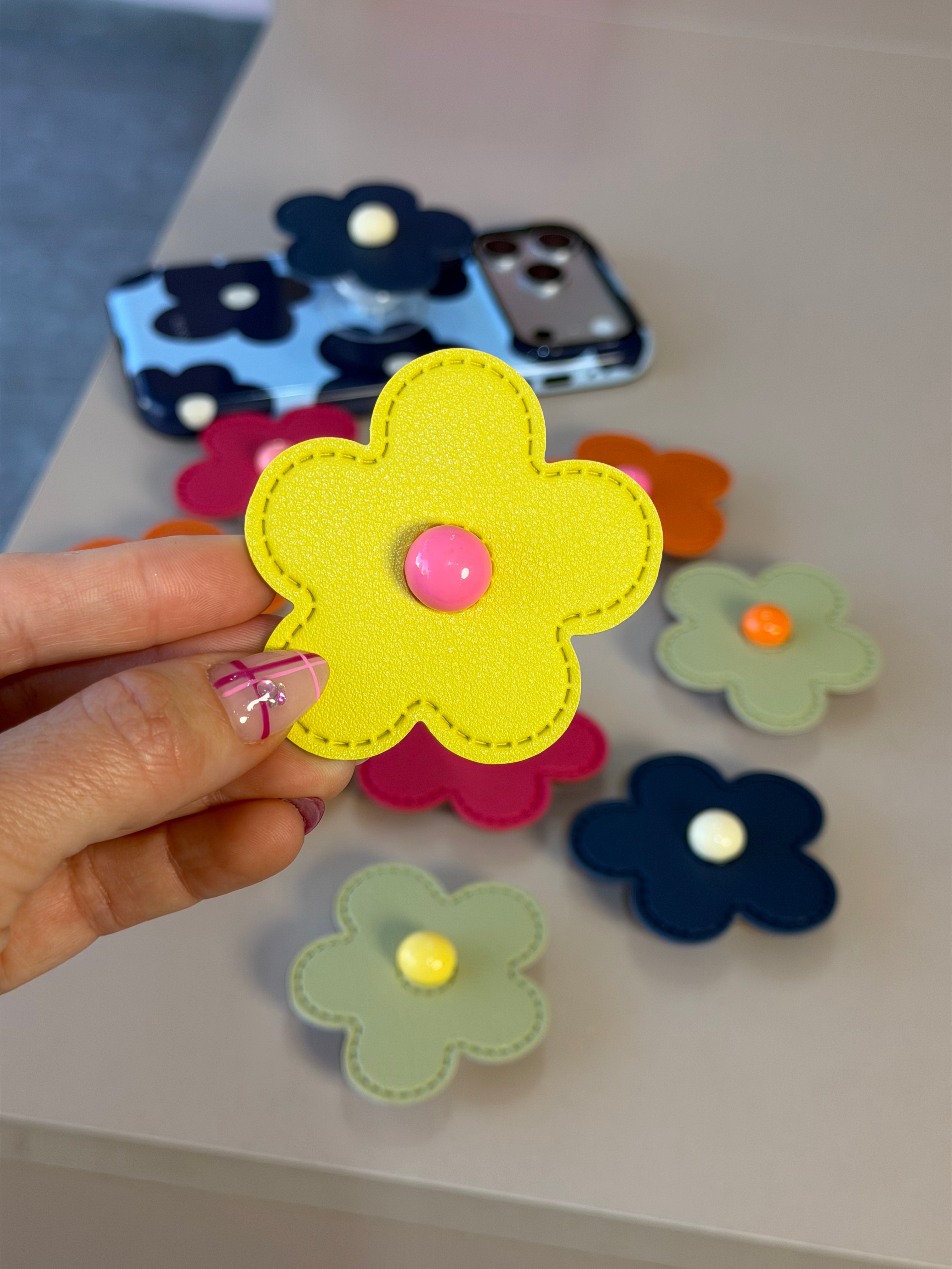 Pop Socket FLOR ECOCUERO