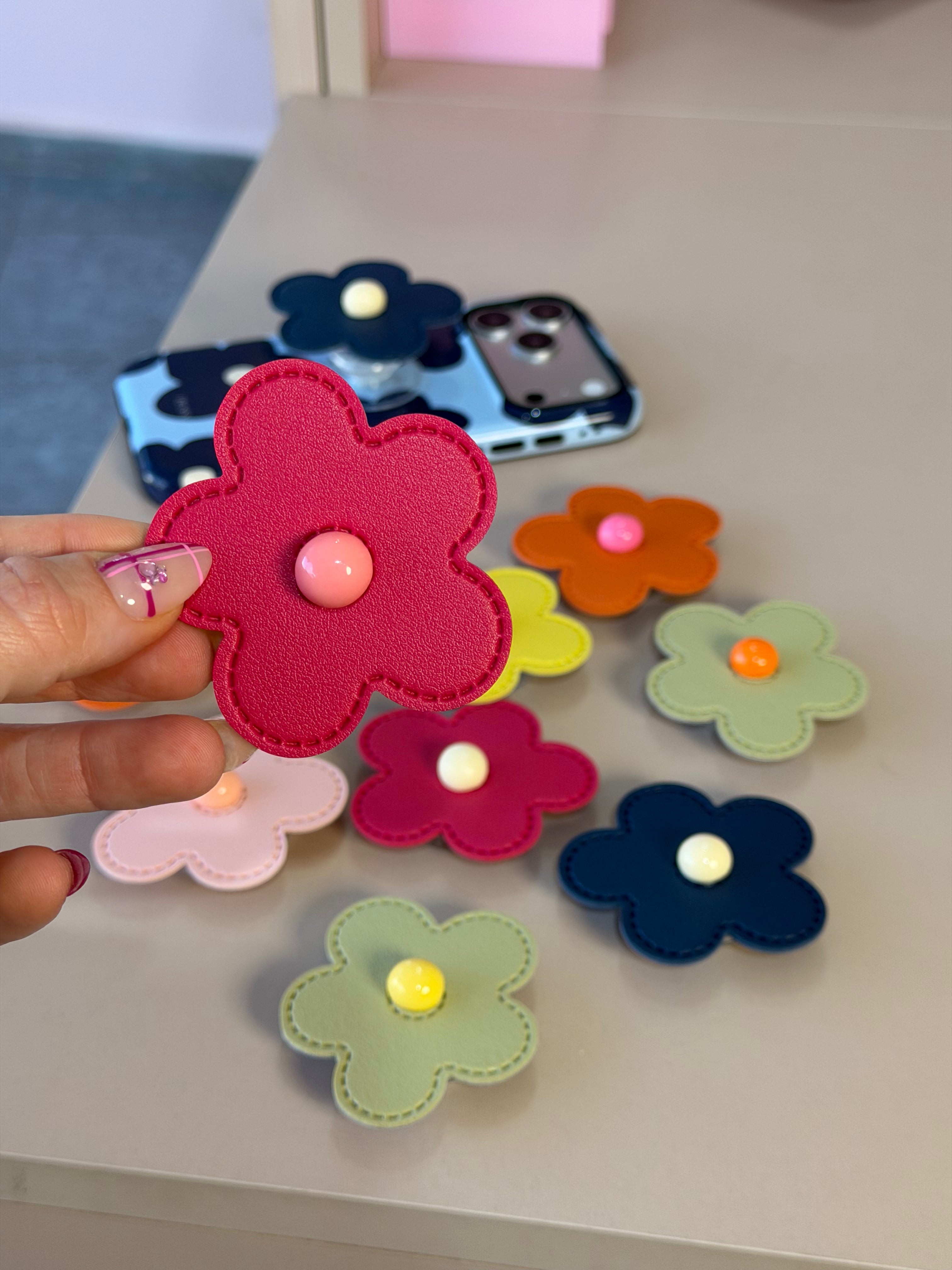 Pop Socket FLOR ECOCUERO