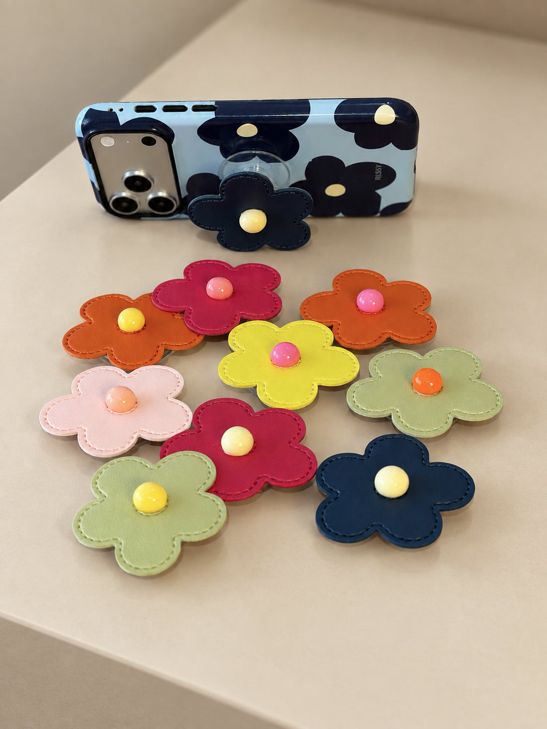 Pop Socket FLOR ECOCUERO
